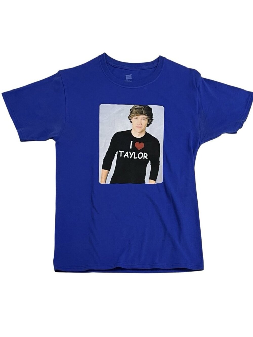 One Direction Liam Payne I Love Taylor Blue T-Shirt Adult Small Hanes Fan Tee